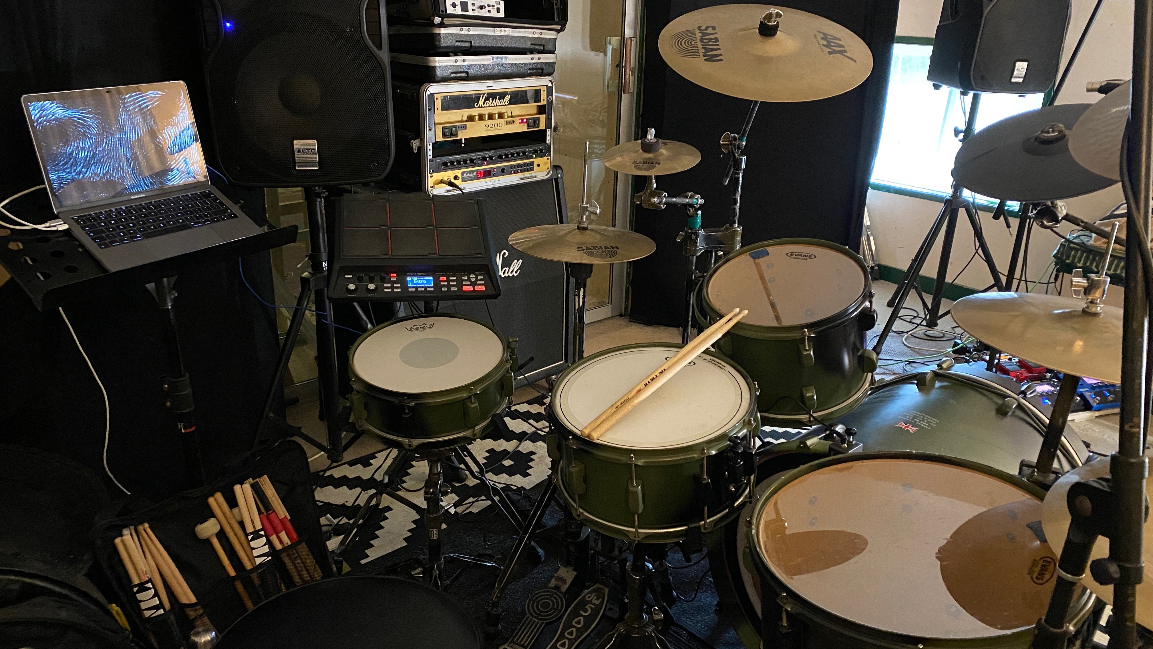 4th Wall new drum set up