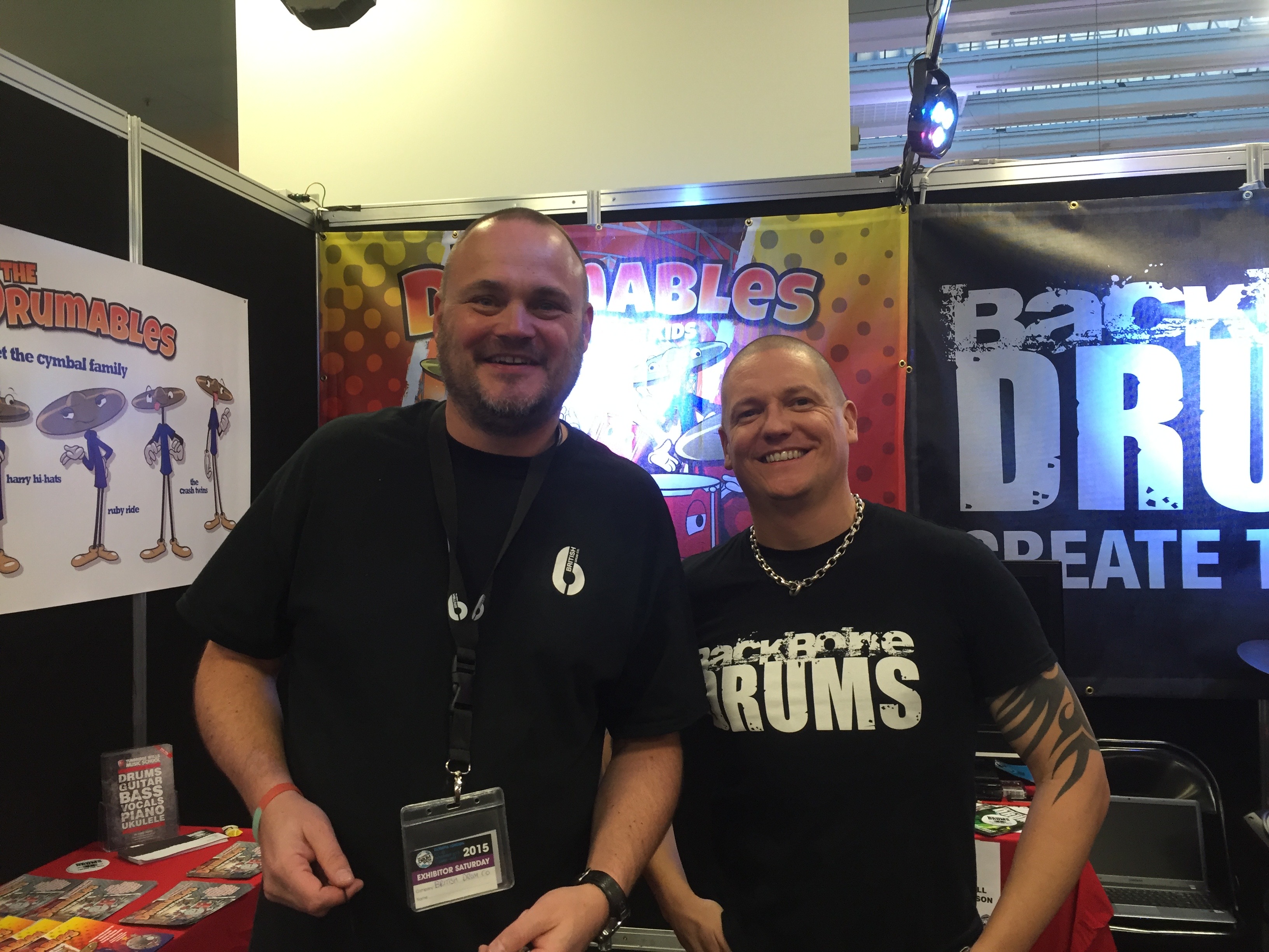 Al Murray at the BBD stand at the London Drum Show