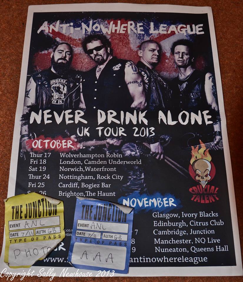 Anti-Nowhere League UK Winter Tour 2013